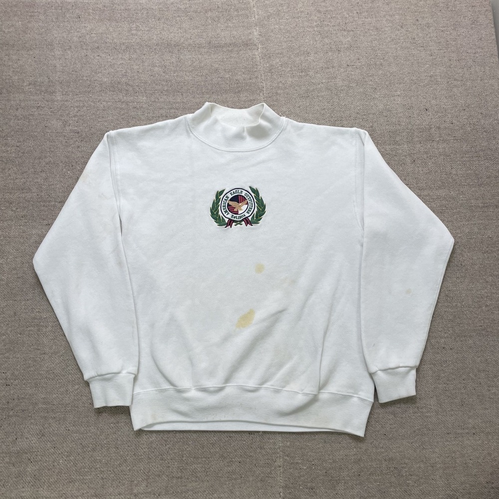 Vintage American Eagle Outfitters sweatshirt mens Large White 1990s USA